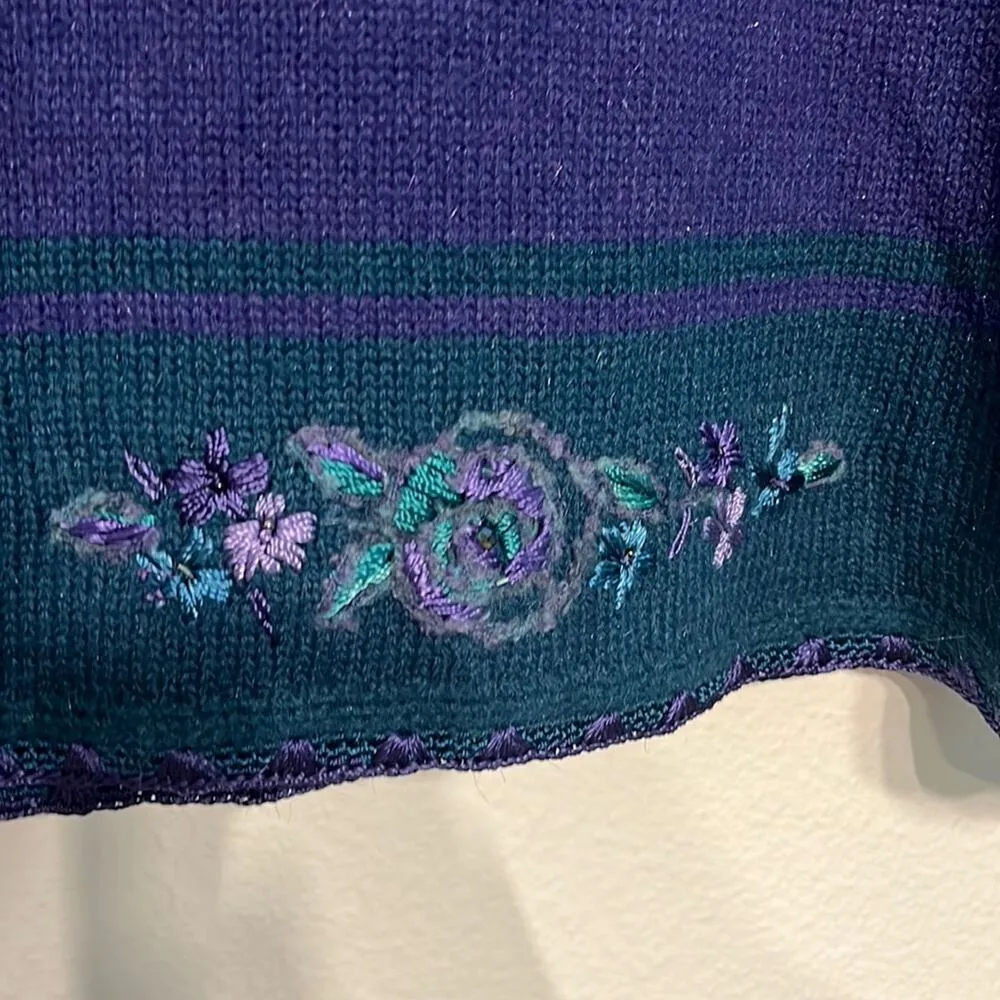 Vintage Womens Cardigan Sweater Medium MP Purple Long Sleeve Easter Grannycore Size undefined - Image 5