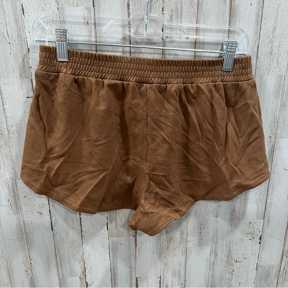 Abercrombie & Fitch A&F Tan Brown Faux Suede Short Shorts Womens Size Small - Image 4