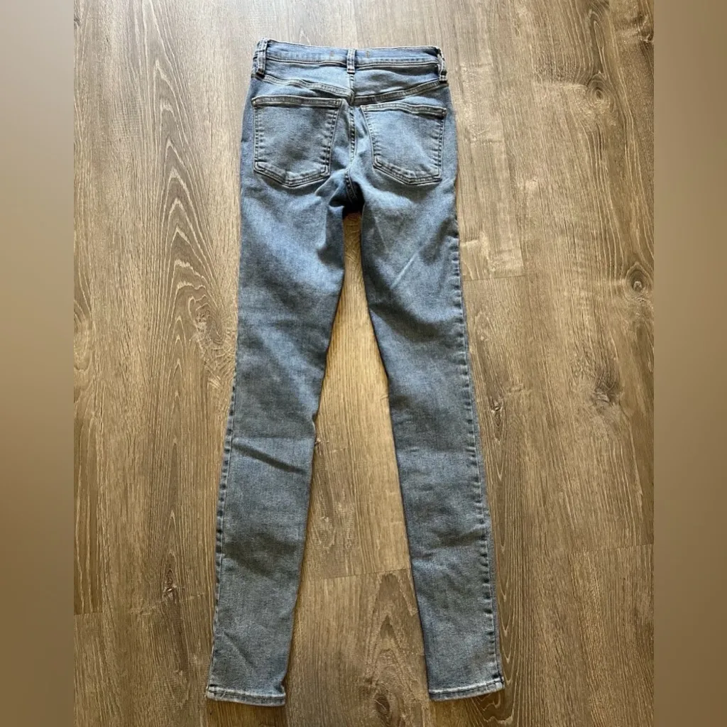 Free People Skinny Jeans Womens Size 25R Denim Boho Mid Rise Festival Stretch - Image 9