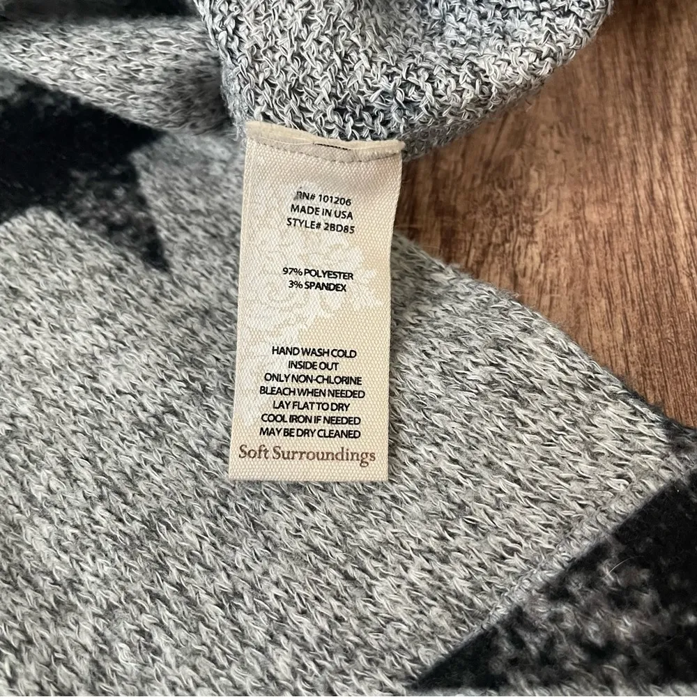 Soft Surroundings E'toile Star Knit Sweater Tunic Top Gray Size Small - Image 5