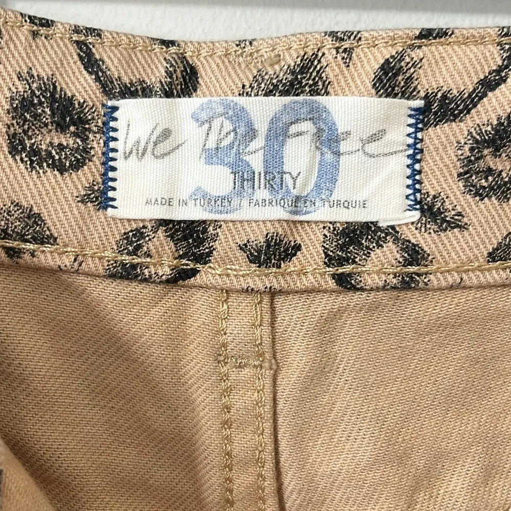 NEW Free People Dogtown Cheetah High Rise Baggy Relaxed Denim Shorts Size 30 - Image 9