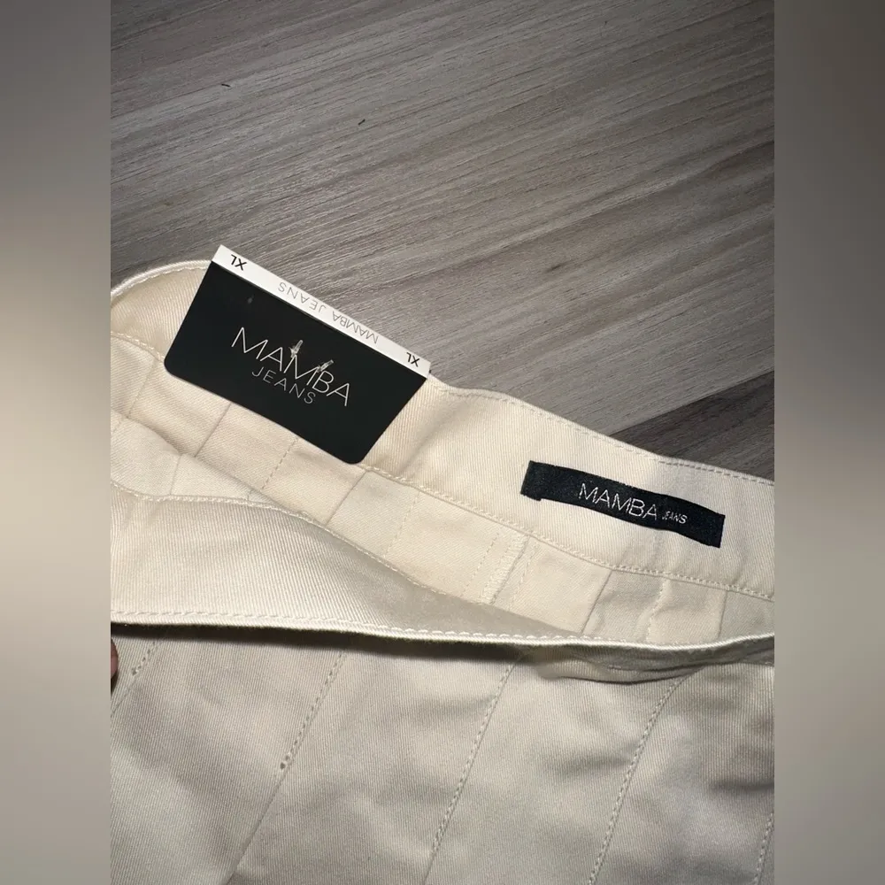 NWT Mamba Jeans Beige Pleated School Y2K Women’s Classic Skirt Waist Size 30 XL - Image 2