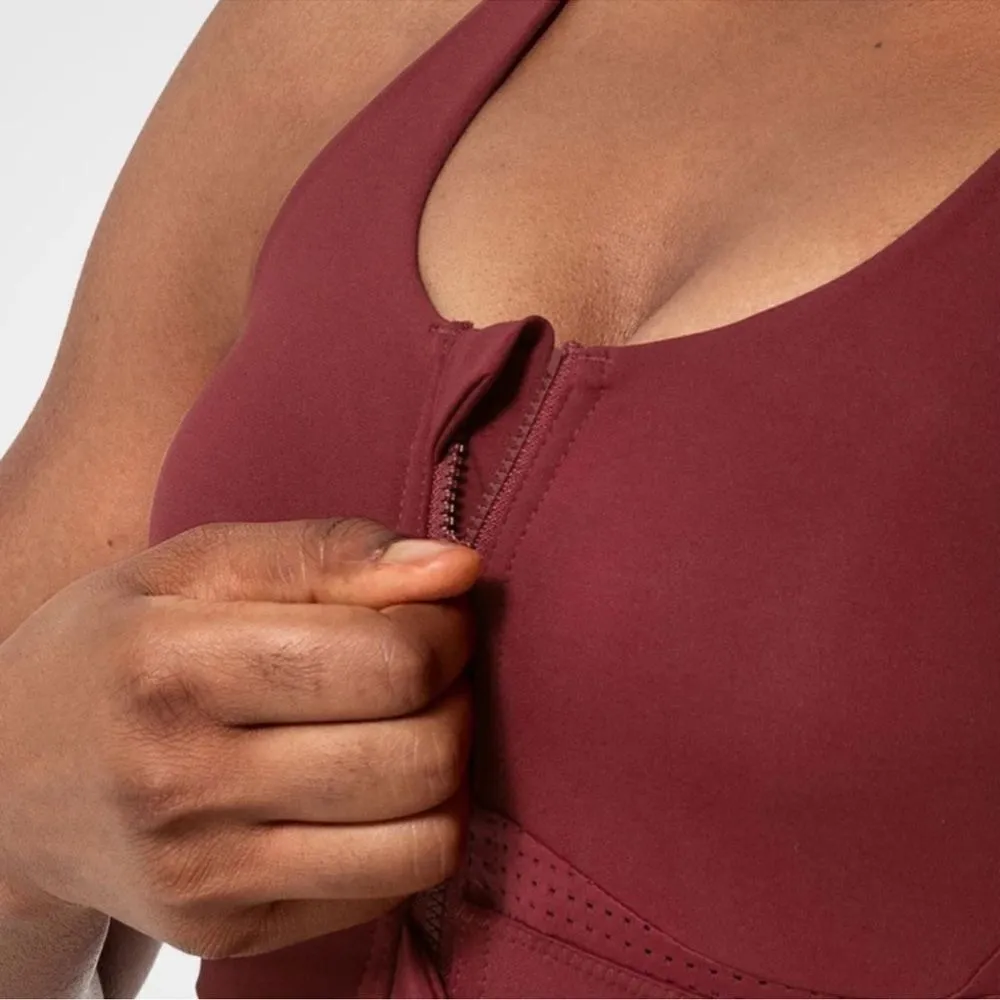 Yvette High Impact Sports Bra with Strappy Back NEW Size 12 Red - Image 3