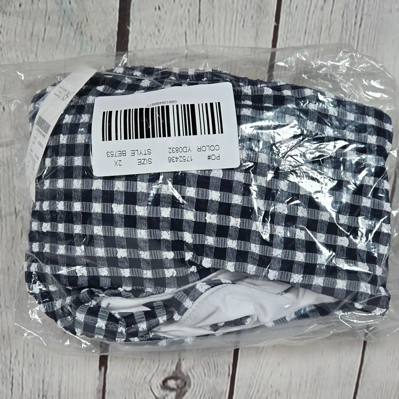 J. Crew Squareneck bikini top in soft gingham‎ 2X NWT - Image 8