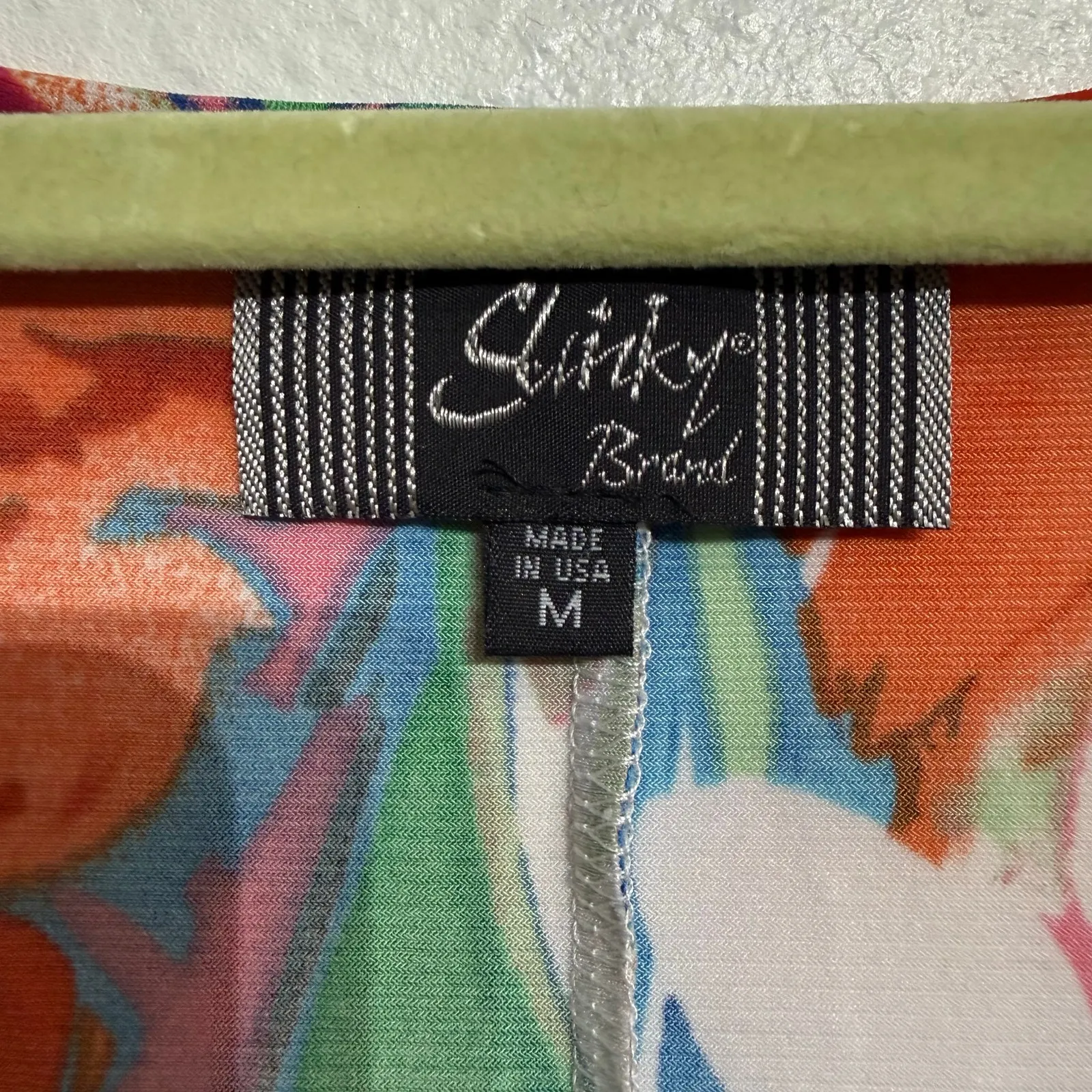 Slinky Brand White Floral Faux Wrap Midi Dress Sz M - Image 5