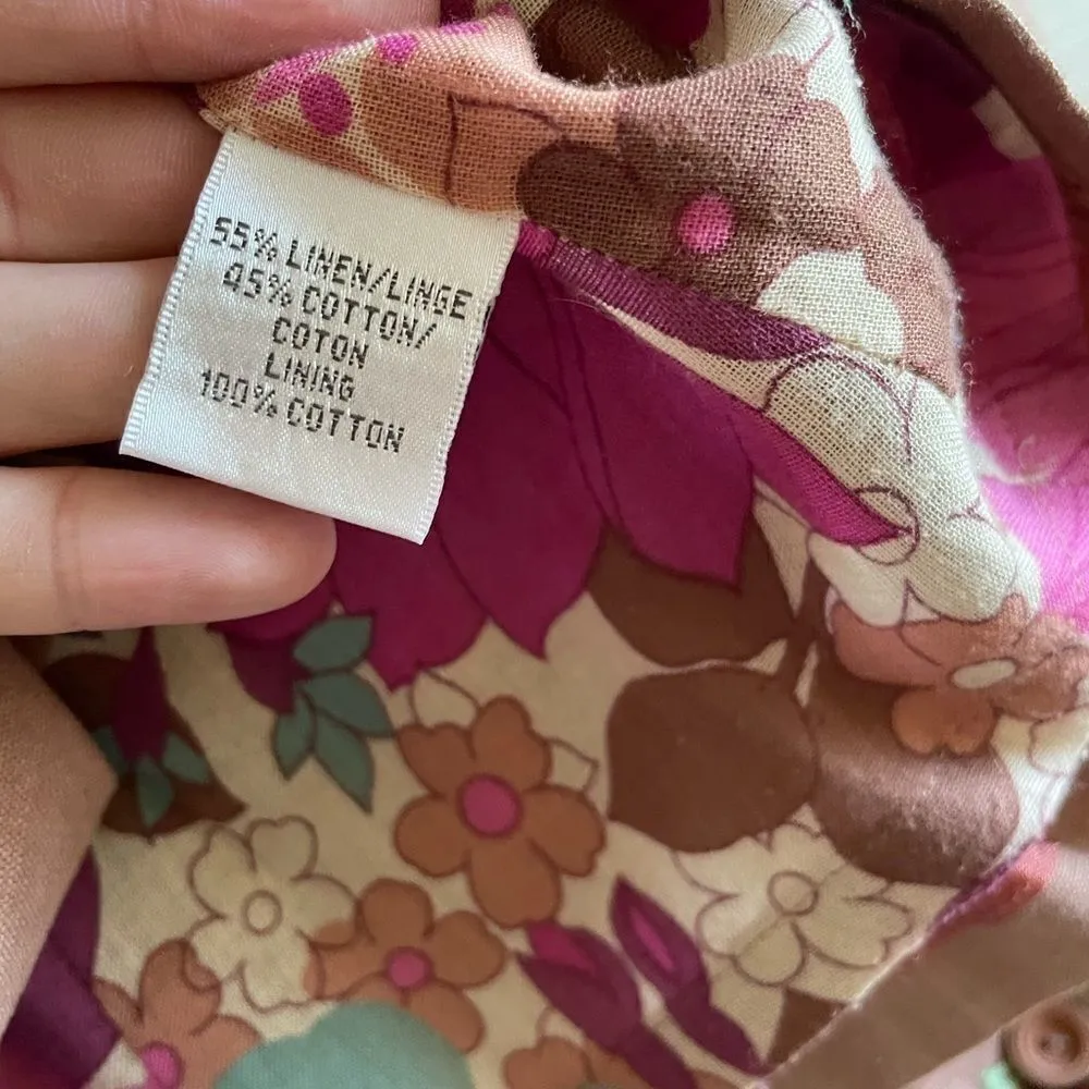 Cynthia Steffe Tan jacket with floral interior lining - Image 8