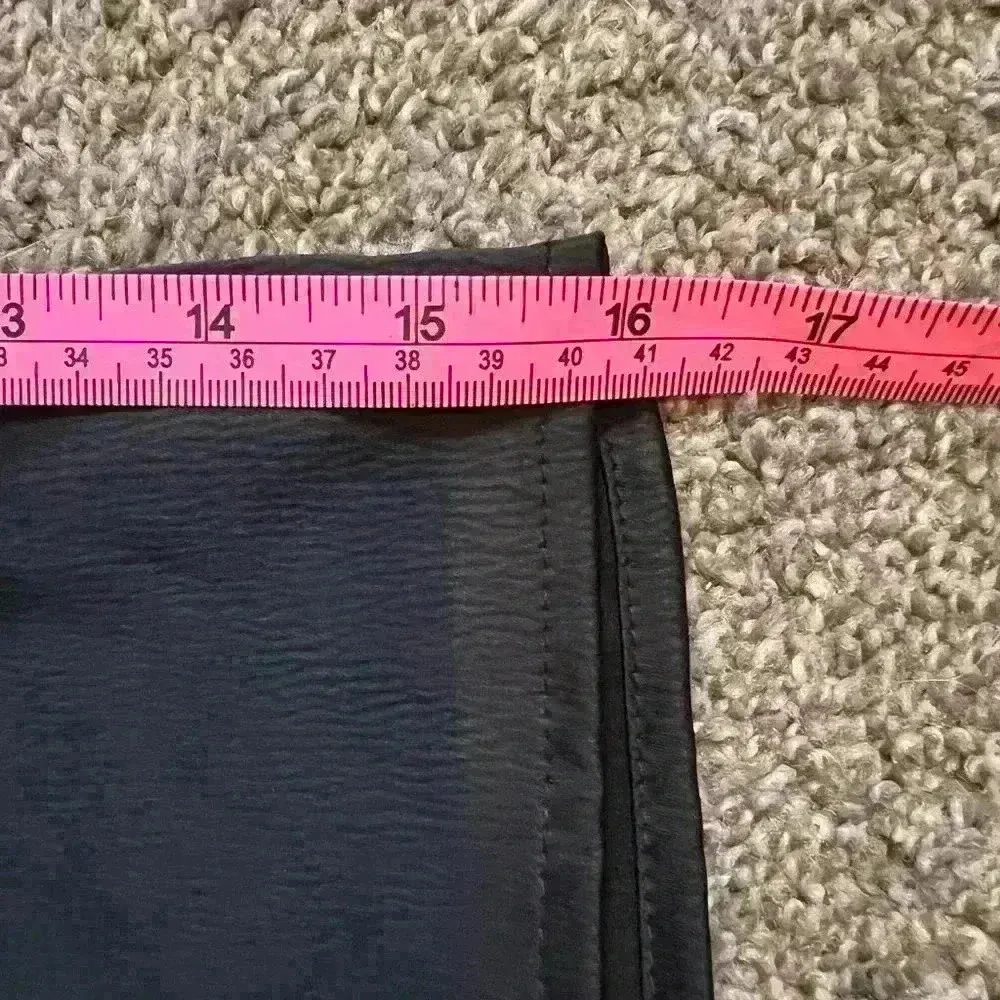 PRETTY LITTLE THING BLACK SATIN MINI SKIRT WITH DIAMANTE TRIMS - Image 9