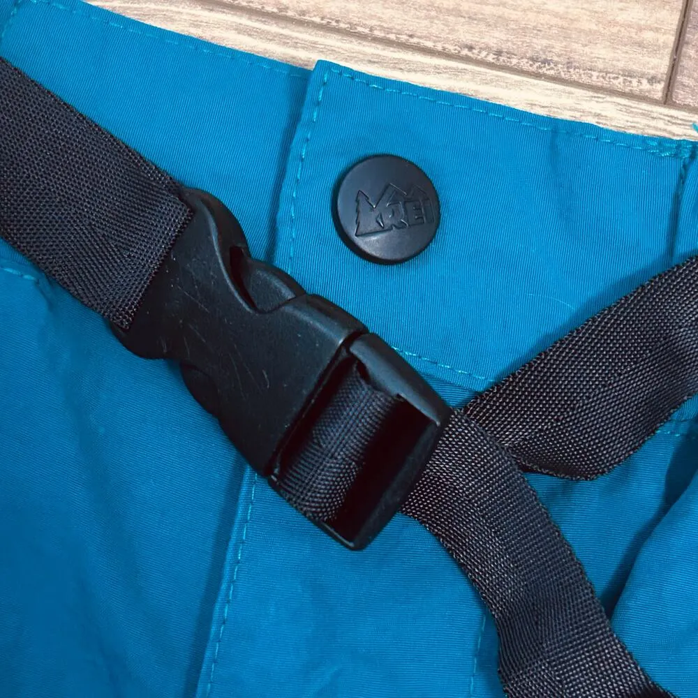 90s Vintage REI Cargo Hiking Shorts Nylon Teal Blue Women's Small Gorpcore Belt - Image 4