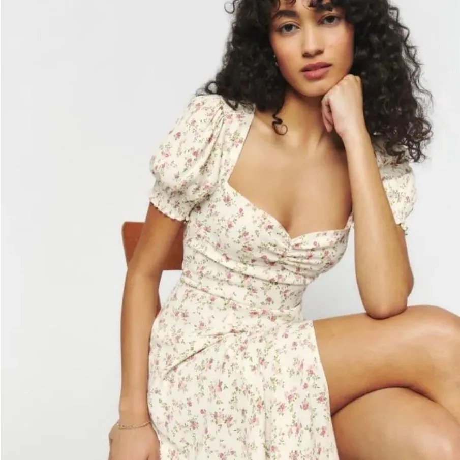 NEW Reformation Lacey Midi Dress Size 4 Boheme Floral - Image 2