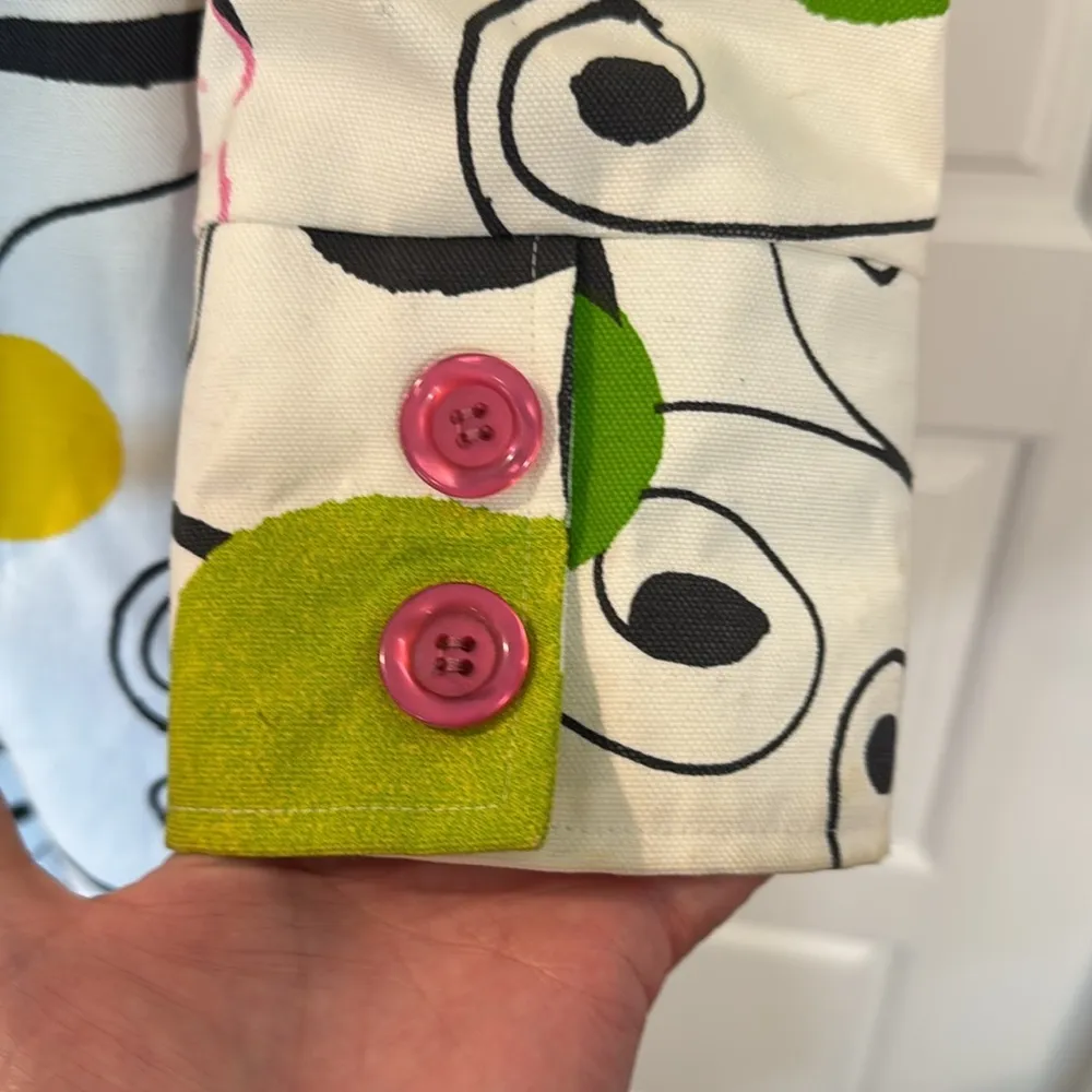 3 Sisters Trench Coat Jacket Size Medium Black - Image 4