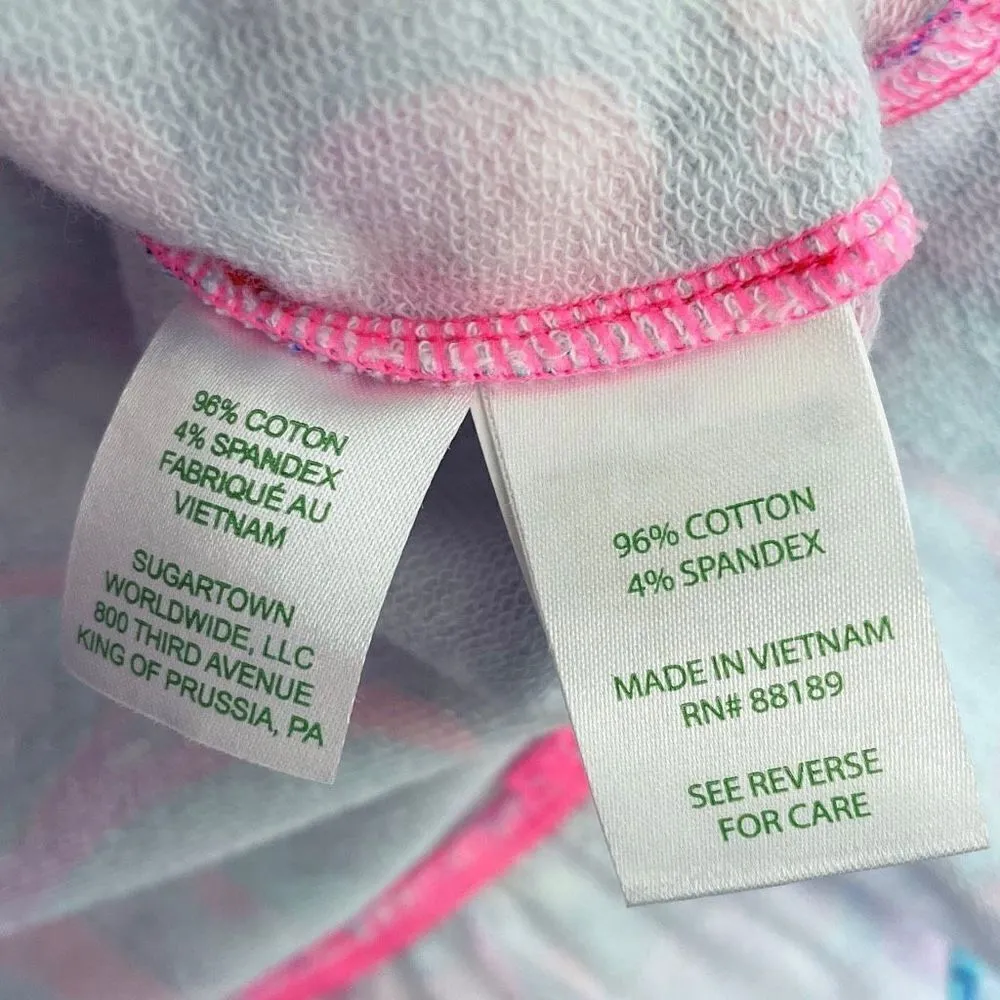 Lilly Pulitzer Killian Popover in Pink Tropics Print Ruffle Half Zip XS Pink Blu - Image 8