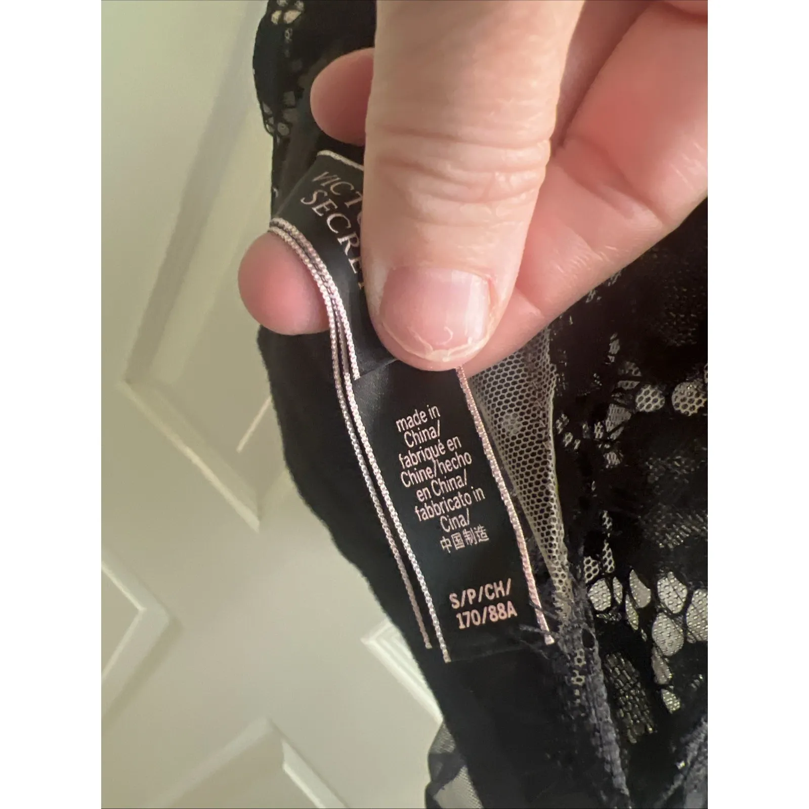 Victoria's Secret Lingerie Top Black‎ Lace Sheer Sz Sm High Neckline Sexy Corset Black - Image 5