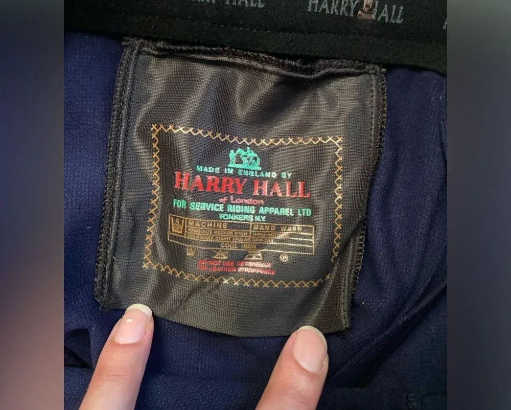 Vintage deadstock Harry Hall equestrian riding breeches, size 30R Blue - Image 10