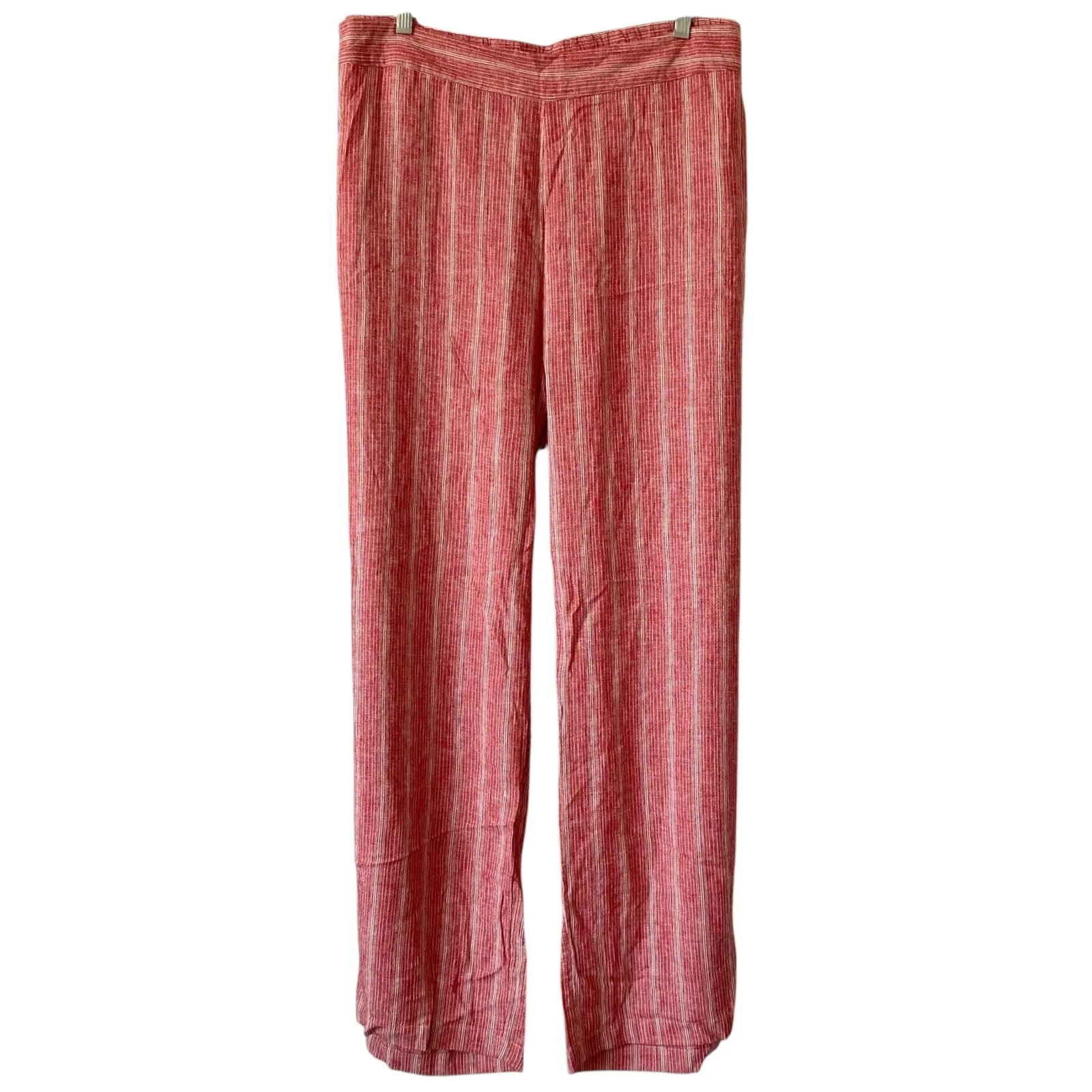 BRIDGEHAMPTON ISAAC MIZRAHI NWOT Beachy Linen Blend Pull On Pants Mauve Size 3X Pink - Image 2