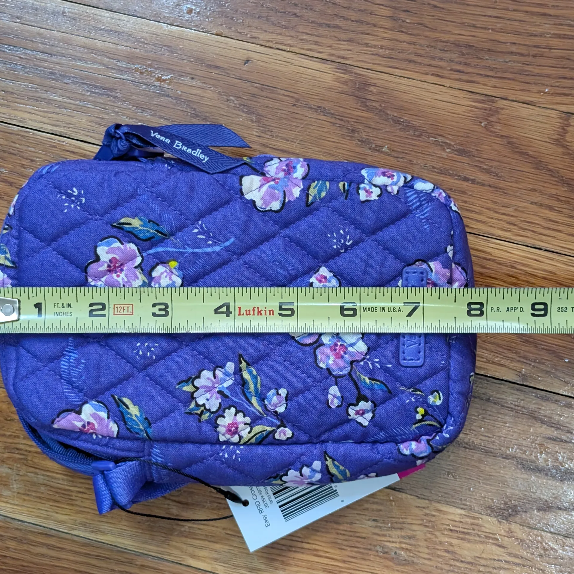 Vera Bradley Easy RFID Crossbody Bag Purse Wild Roses NWT Wallet - Image 5