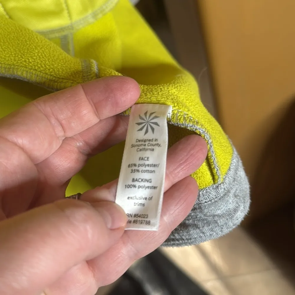 Athleta Grey Long Zip Up Fleece Sweatshirt Hoodie Jacket Size Large - Image 11