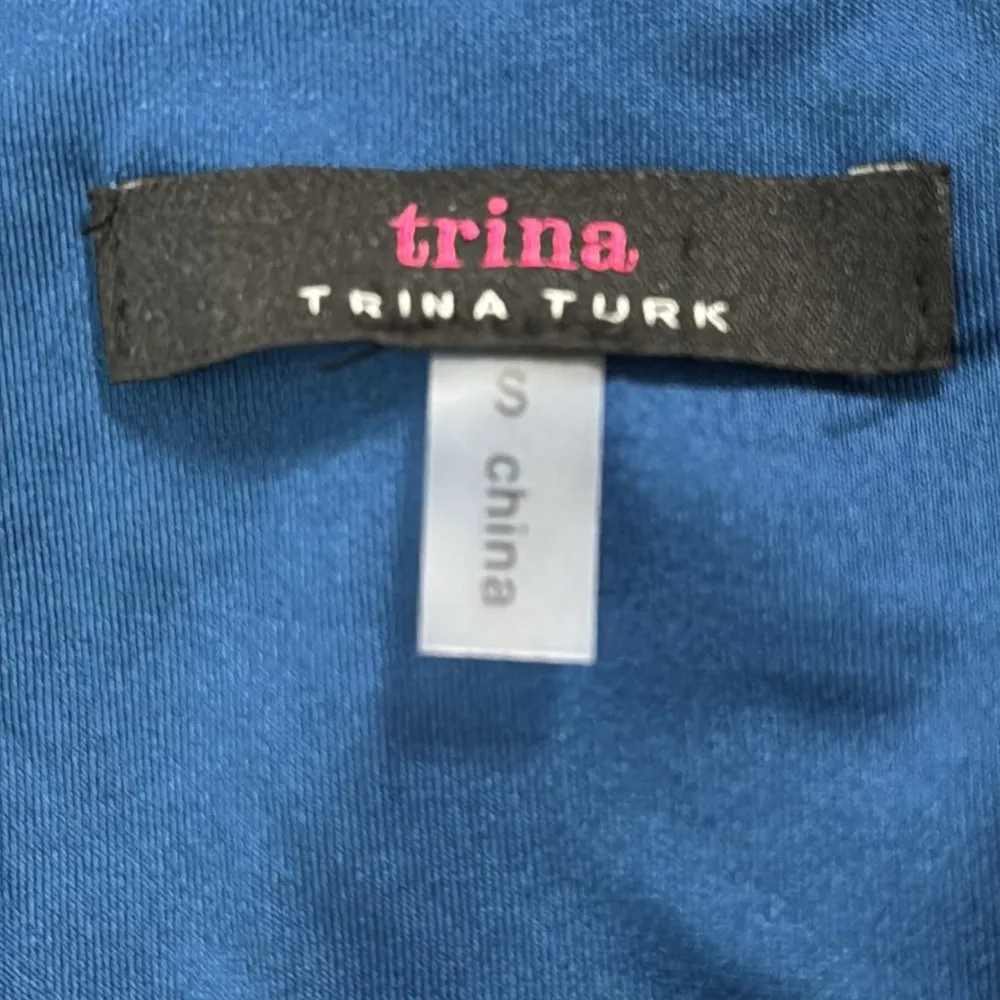 Trina by Turk Multicolored Gathered Front V-neck Mini Dress Dolmain sleeves Sz S - Image 10