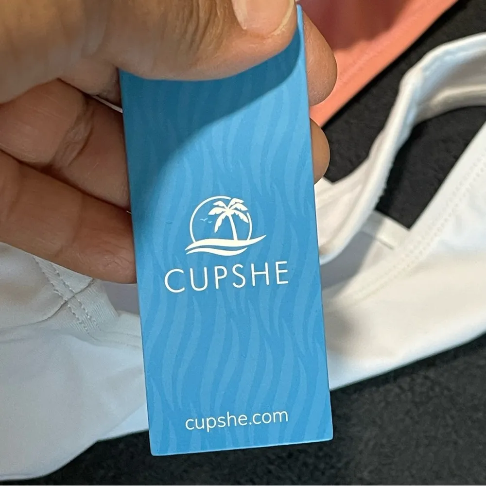 Cupshe wrap color block tie side one piece swimsuit SZ:M - Image 11