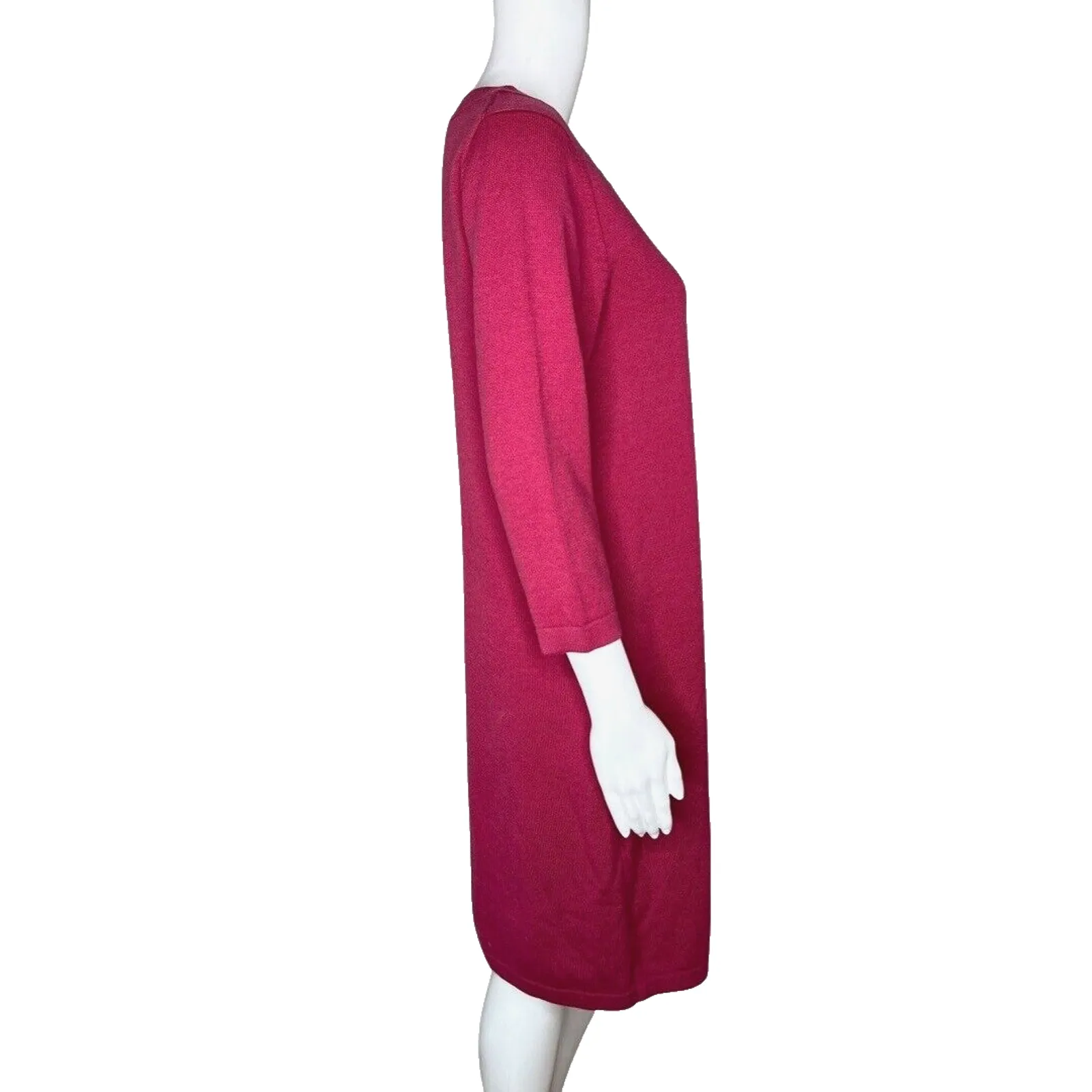 Boden Dress Womens 10 Fuchsia Pink Beaded Knit Sweater Dress Classic‎ Preppy - Image 2