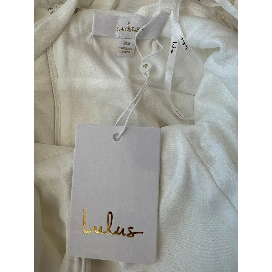 Lulus Womens Ivory Plunge V Neck Sleeveless Maxi Dress Size XS - Image 13