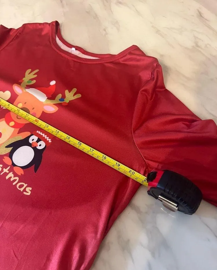 Christmas Woman’s Pjs Set Size L Long Sleeves and Pants Comfy Characters￼ Red Size L - Image 8