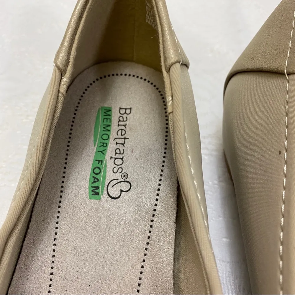 BareTraps Women’s Shoes Flats 7 Medium Misty Champagne Casual Work Wear Slip On - Image 3
