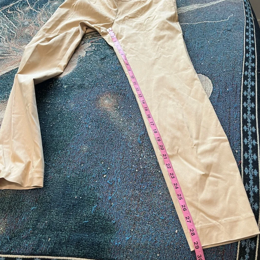 Alfani Cream Tan Straight Leg Chino Pants Stretch Khakis Size 6 Dress Formal Y2K - Image 10
