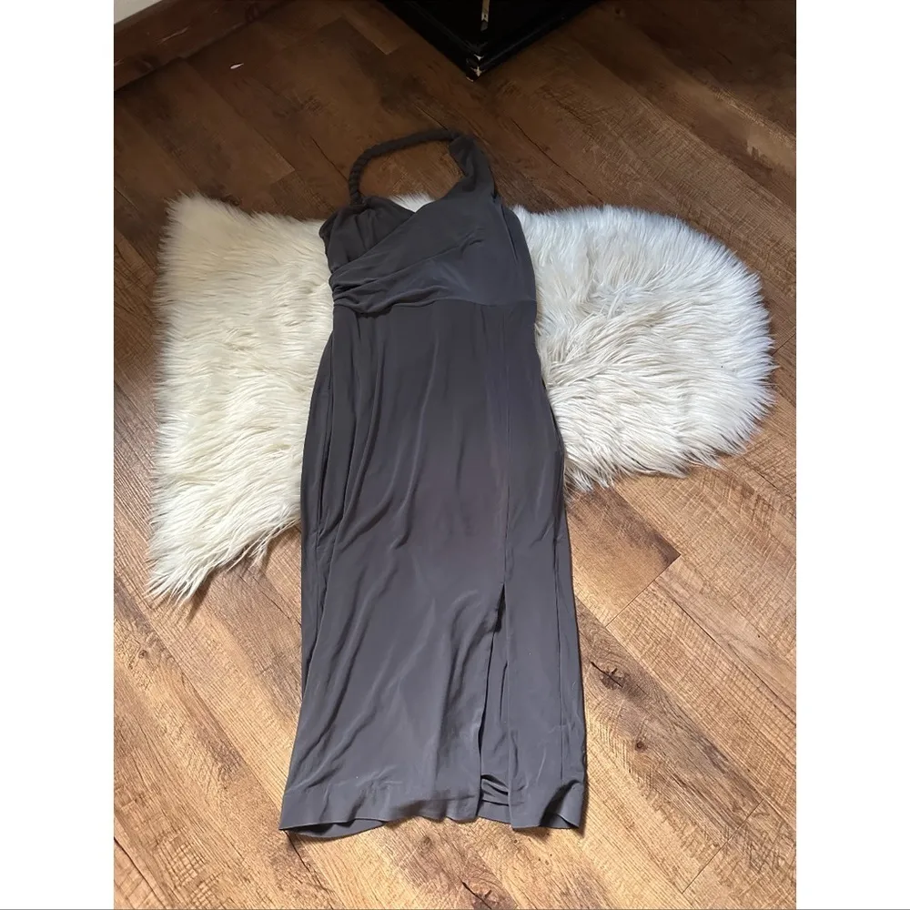 HOUSE OF CB Salvatora Mocha Draped Bodycon Dress - Image 3