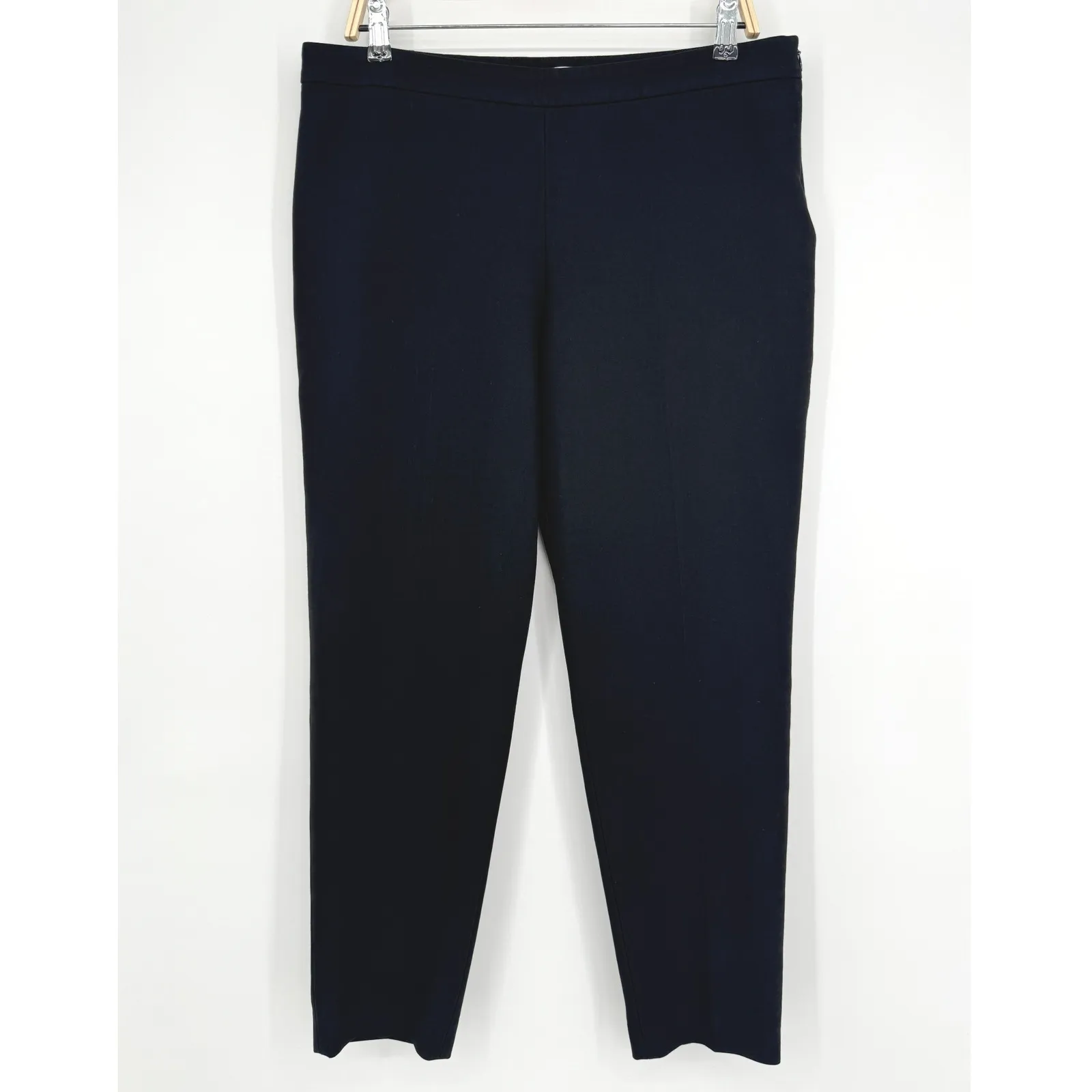 Hugo Boss Slim Fit Ankle Pant Size 10 Black Stretch Trousers Minimalist Workwear - Image 3