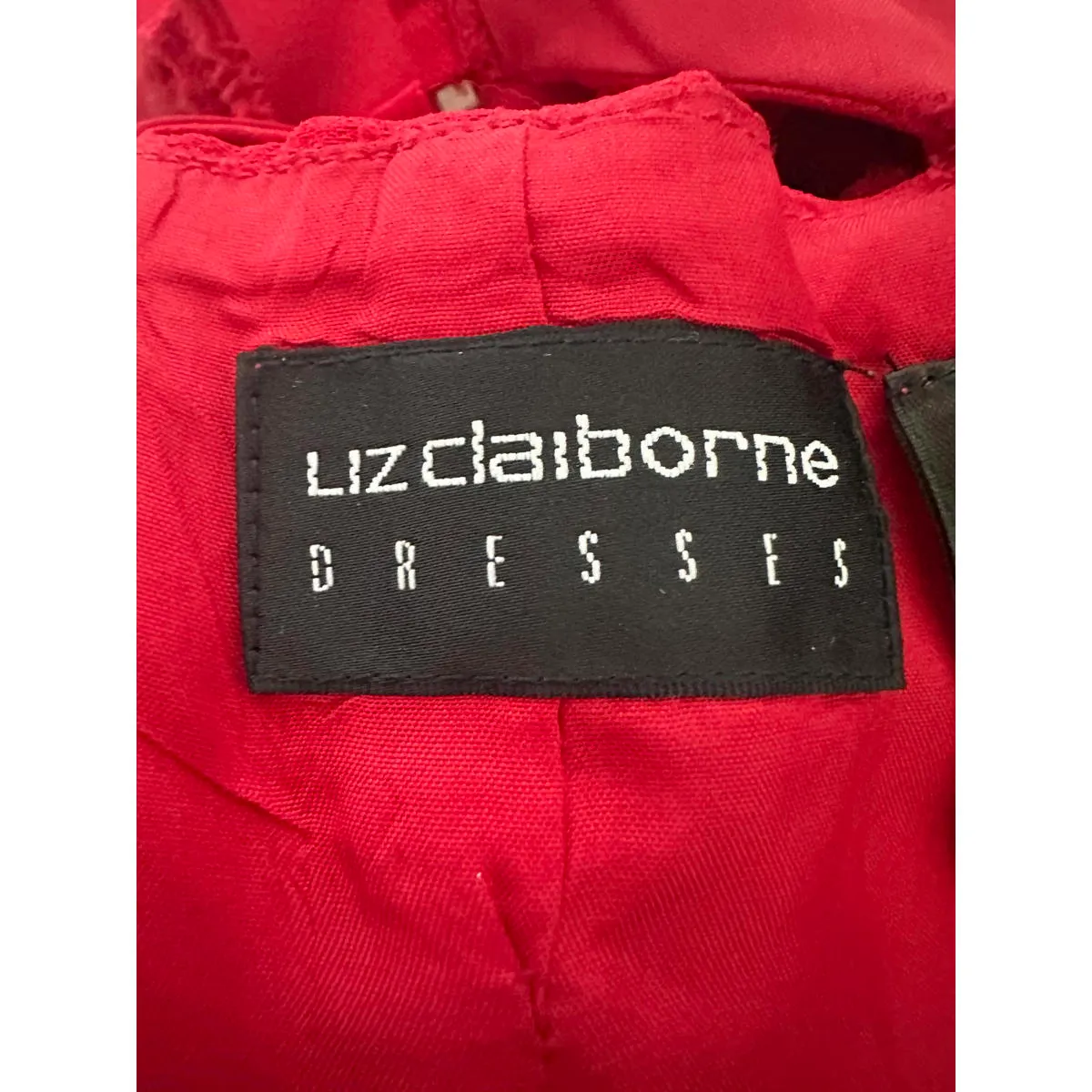 Vintage Liz Clairborne Beaded Red Long Fancy Dress - Image 7