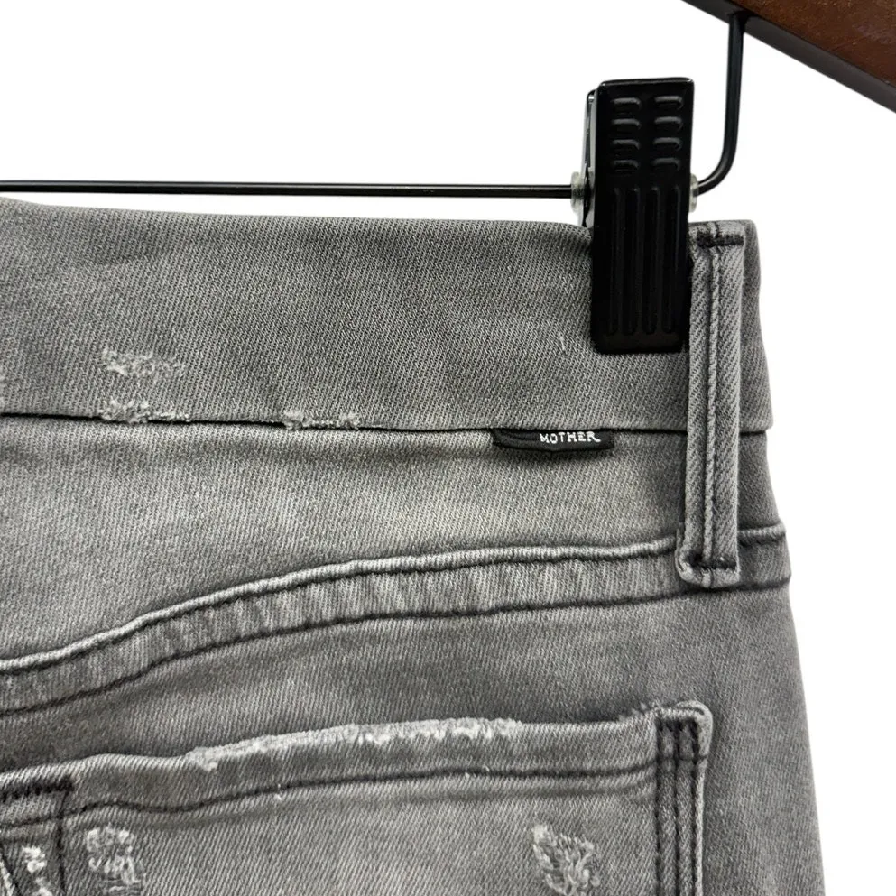 MOTHER Looker Ankle Fray Skinny Jeans Last Chance Saloon (Gray) size 26 Gray - Image 7