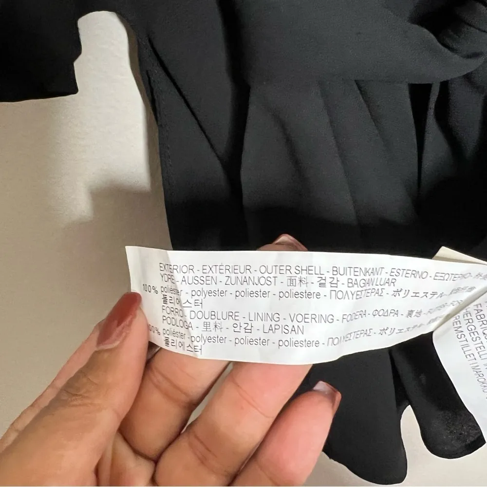 Zara Black Side Cutouts Tie Front Sleeveless‎ Blouse - Image 8