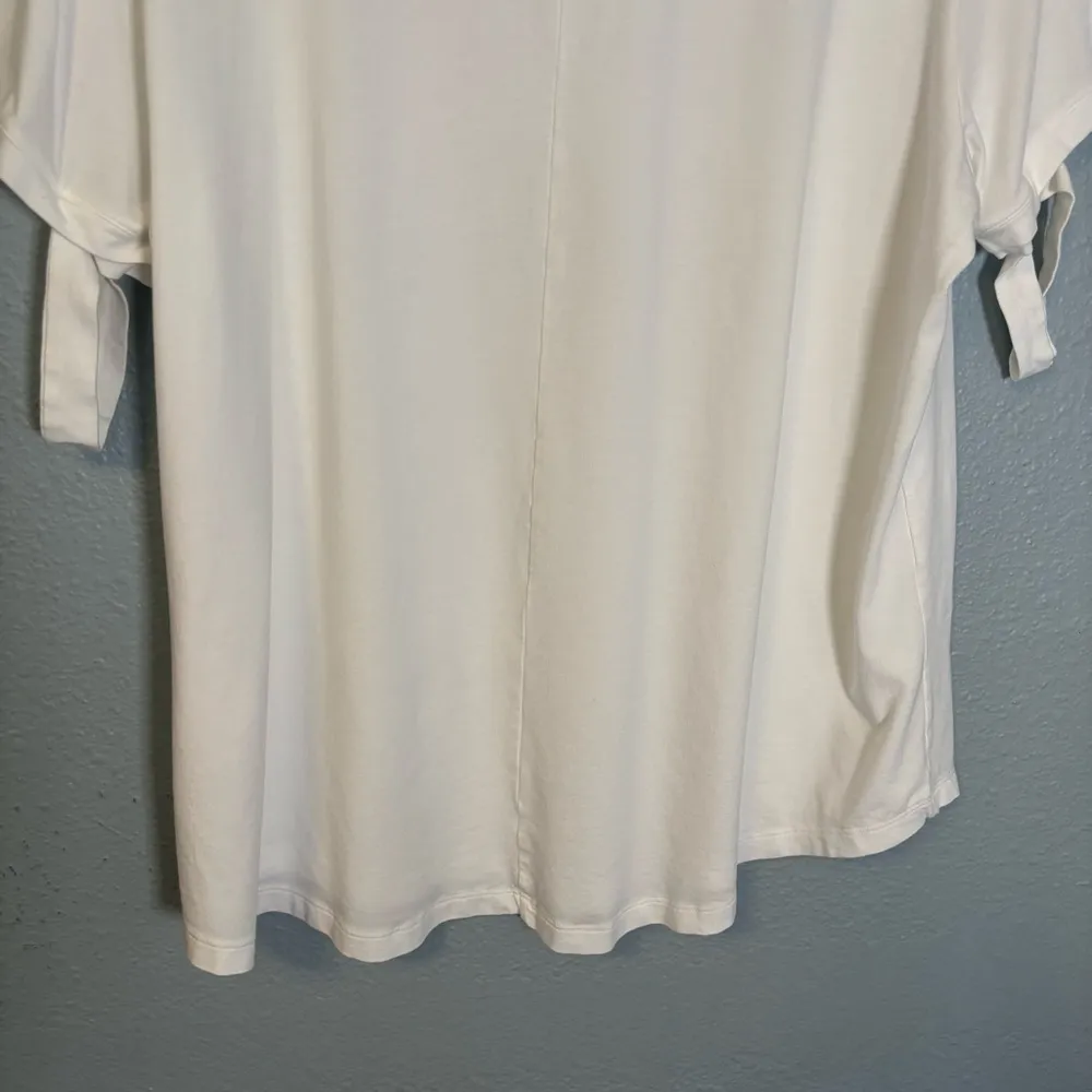 Universal Standard Split Sleeve White Crewneck Tee 3X Classic Lightweight Preppy - Image 10