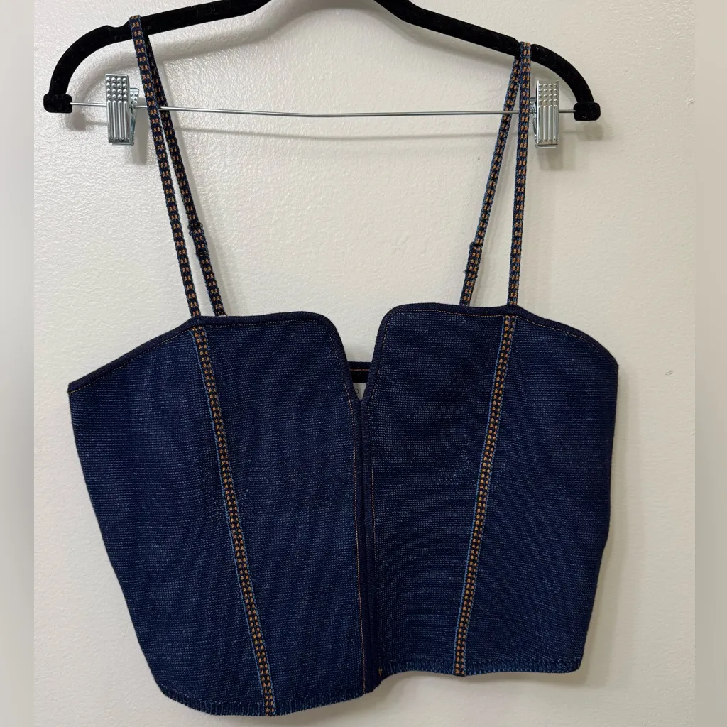 NWT Anthropologie Pilcro Crop Corset Sweater Tank Top - Image 5