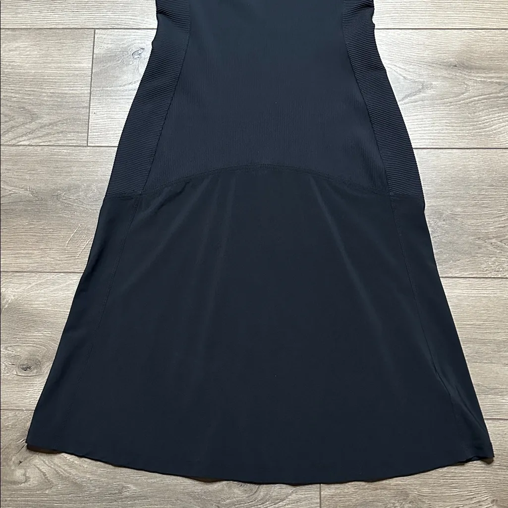 Athleta Ribbed Fit And Flare Midi Active Tank Dress Black Size XS - Image 5