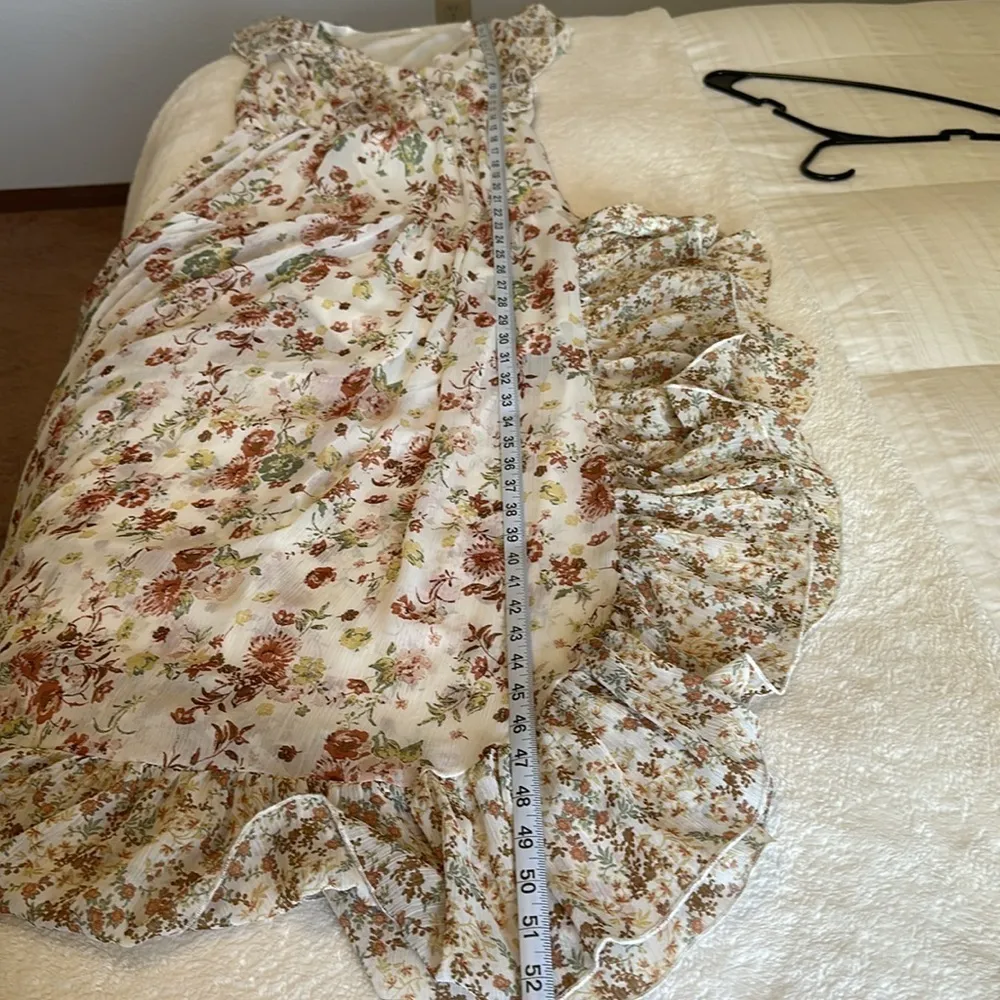 Miss Me Floral Ruffle Maxi Dress Size Medium - Image 13