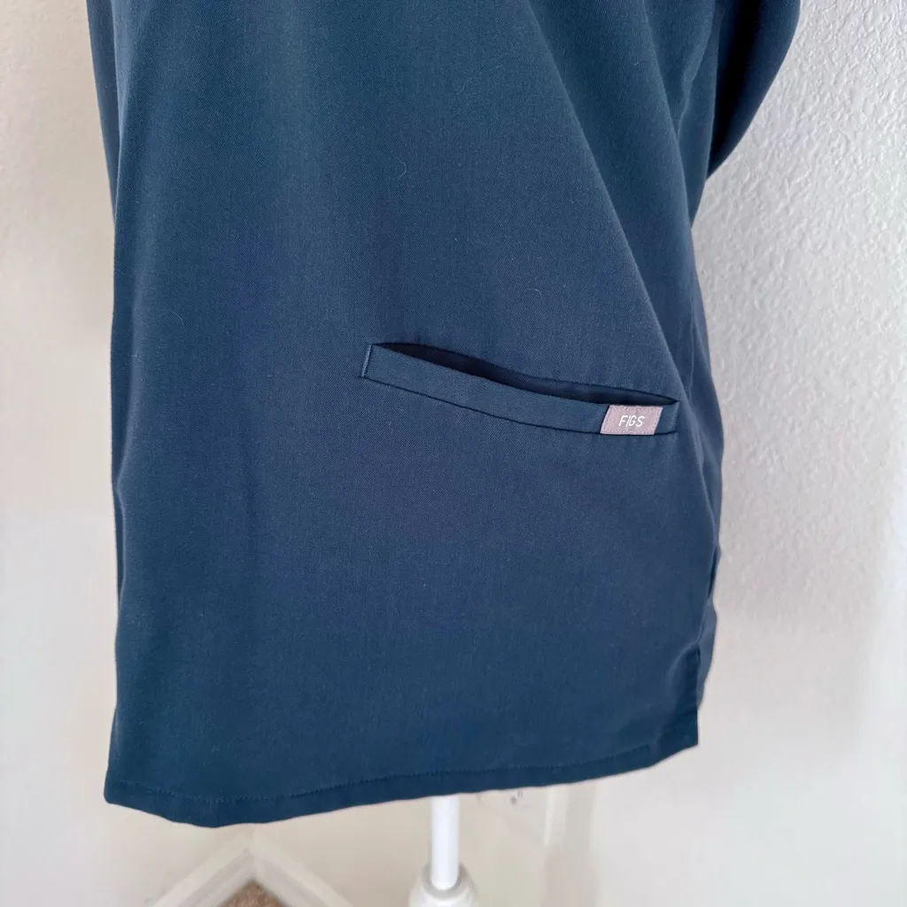 Figs Women's V-Neck Scrub Top - Dark Harbor - Image 2