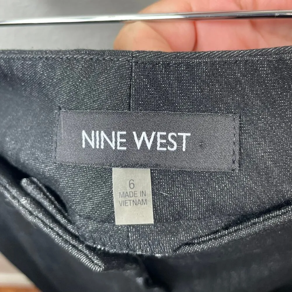 Nine West Women's Black Dark Gray Trousers Career Pant Size 6 "The Trouser" - Image 3