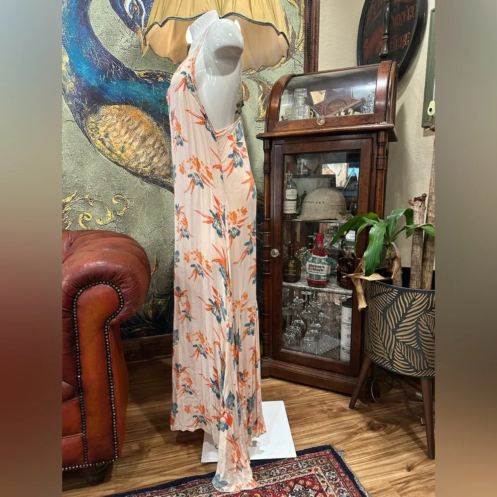 EUC Free People Cream Maxi Sundress with Spaghetti Straps and open sexy back - Image 4