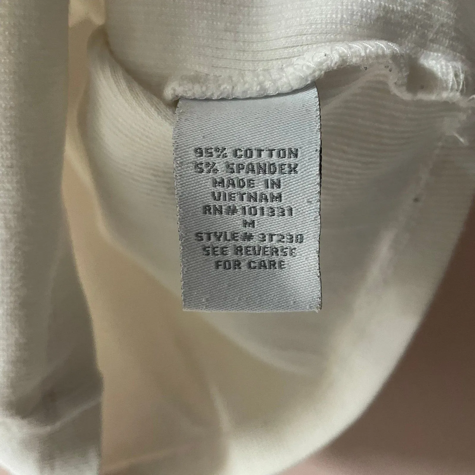 White Ribbed Cropped Tank Top Size M Size M - Image 3