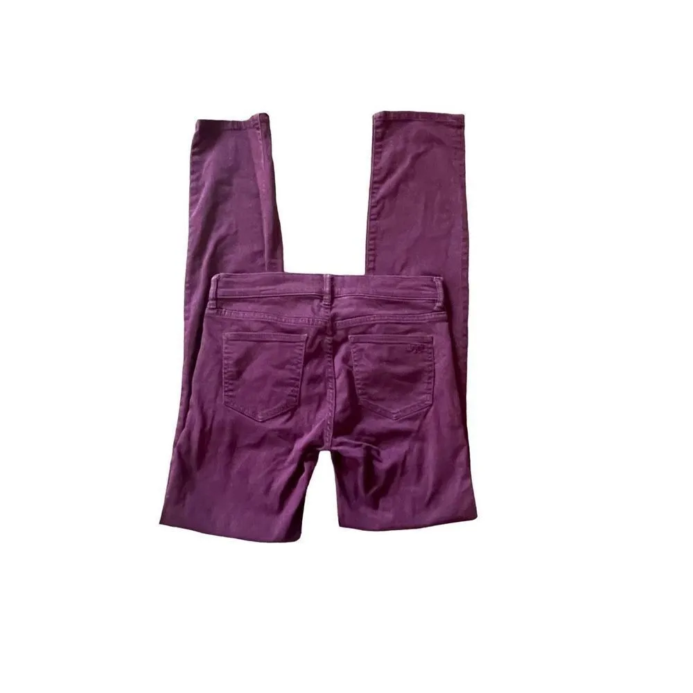 Tory Burch dark plum super skinny mid rise jean size 26 - Image 8