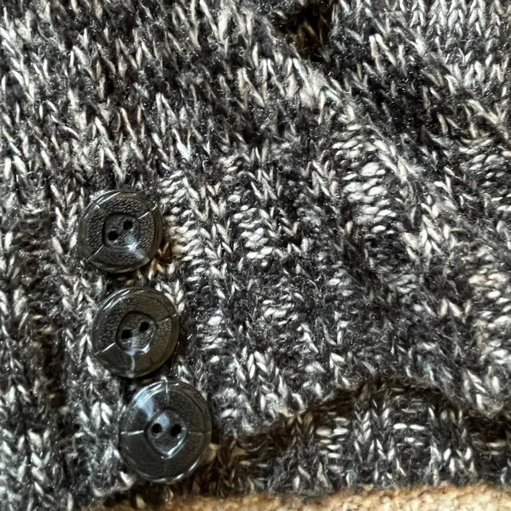 Ultra Flirt Black Marled Sweater Tunic Dress size Large (Junior) - Image 2