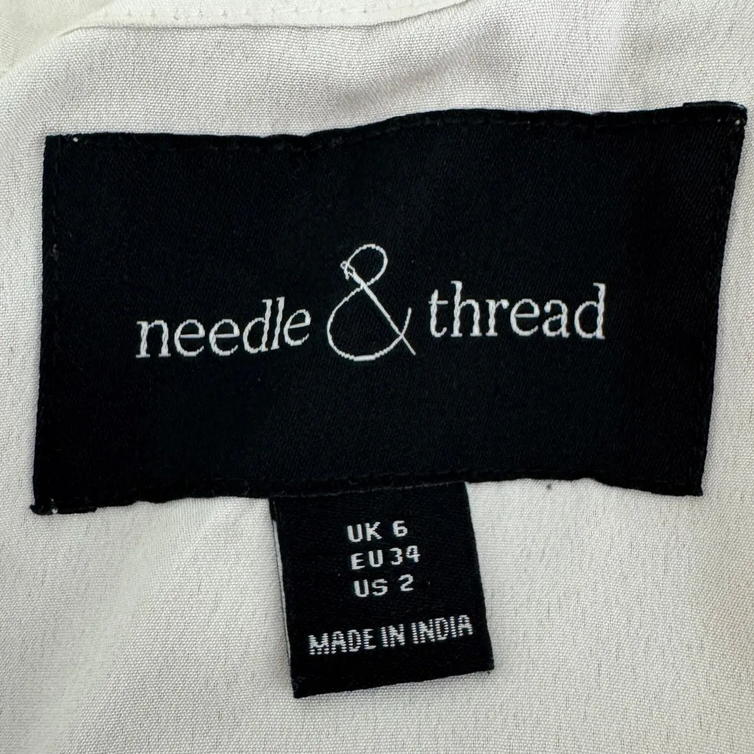 Needle & Thread Embellished Rhinestone Beaded Maxi Gown nude pink Size US 2 - Image 9