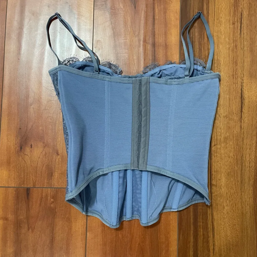 Urban Outfitters Out From Under Slate Blue Modern Love Lace Corset Size Large - Image 3
