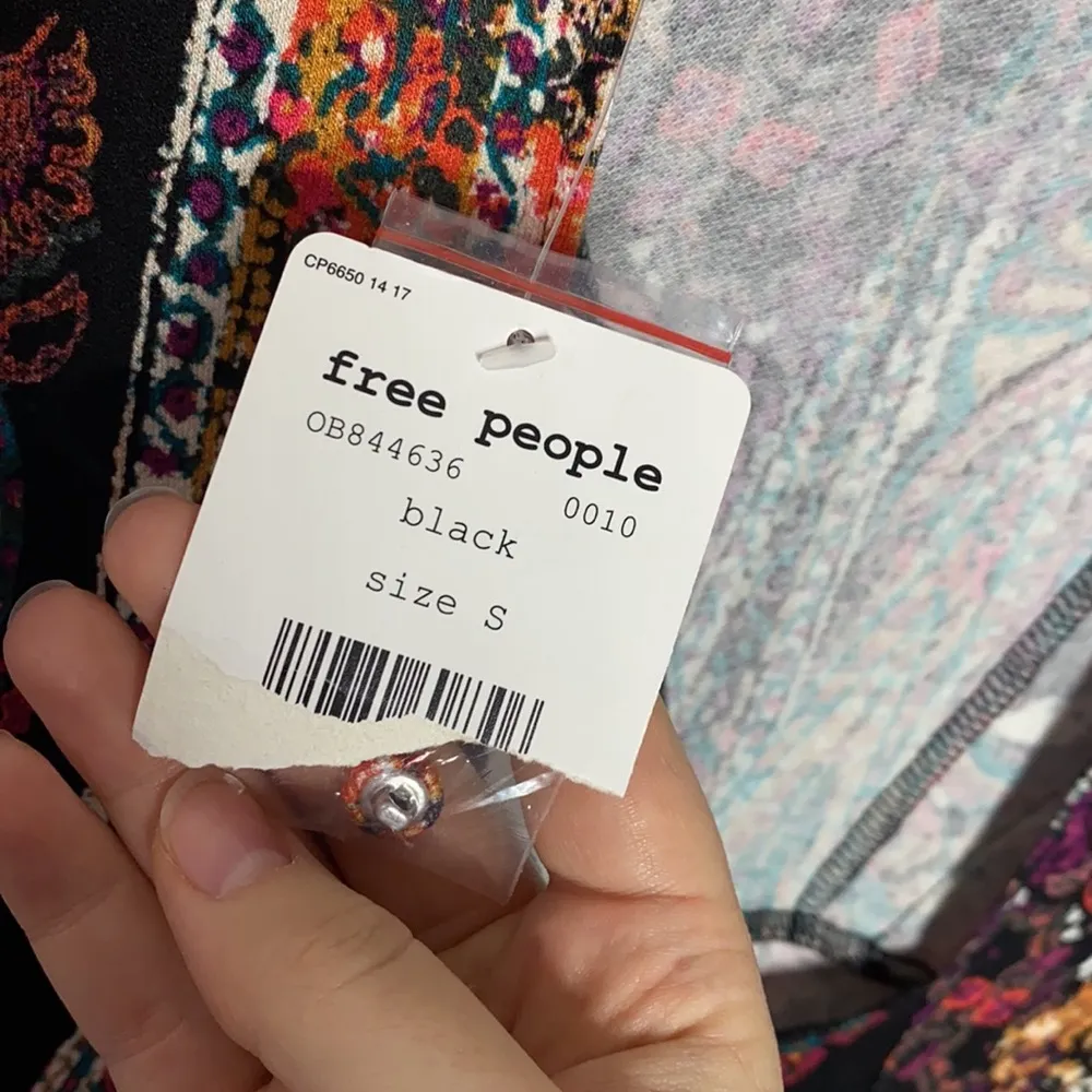 Free People All Dolled up paisley printed open back mini black dress size S - Image 12