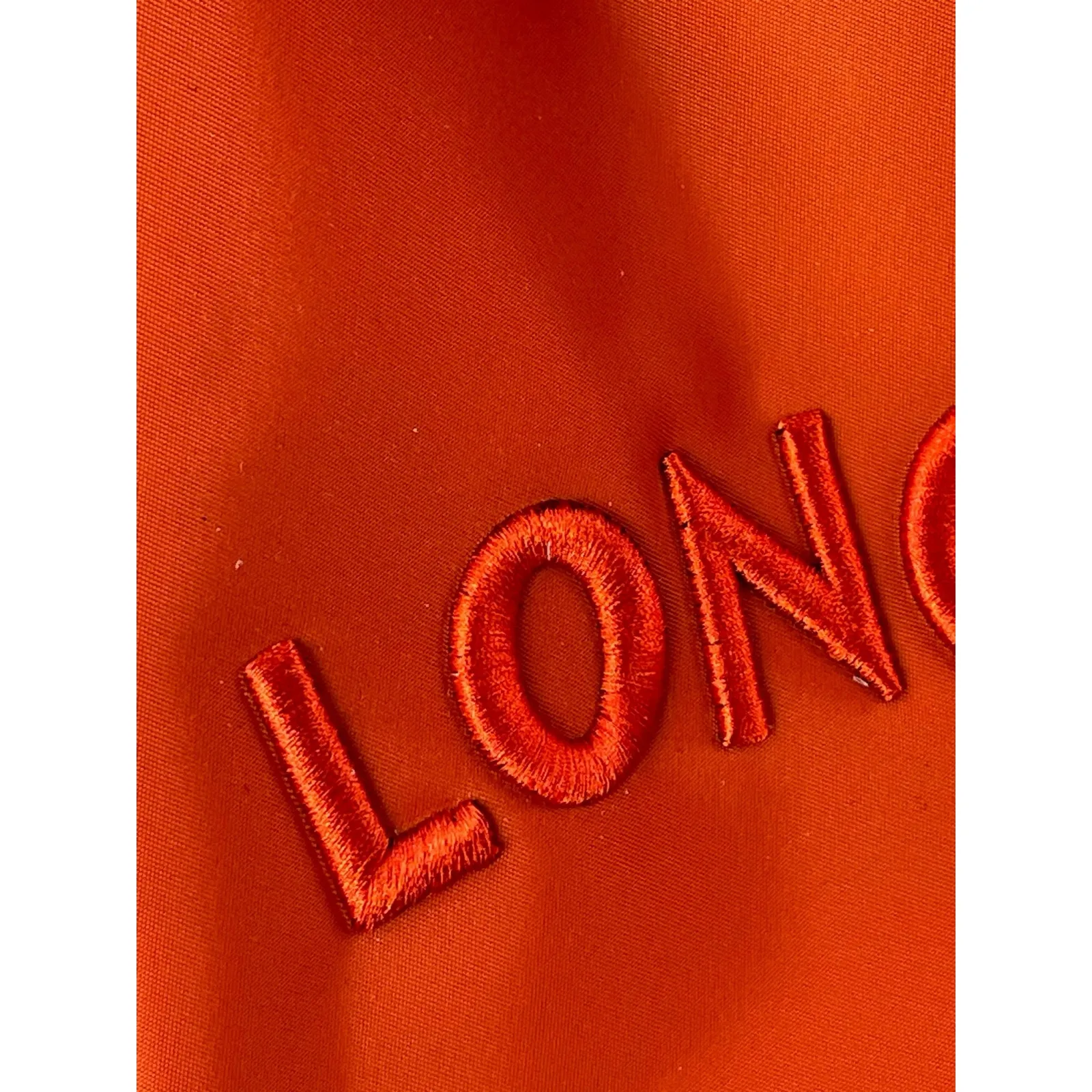 NEW Longchamp LE Pliage Orange Gold Accent Cross Body Shoulder Handbag One Size - Image 4