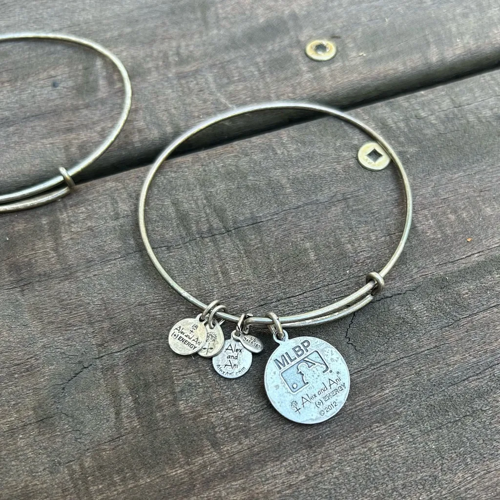 Silver Boston Red Sox Alex and Ani Charm Bracelet Set - Image 7