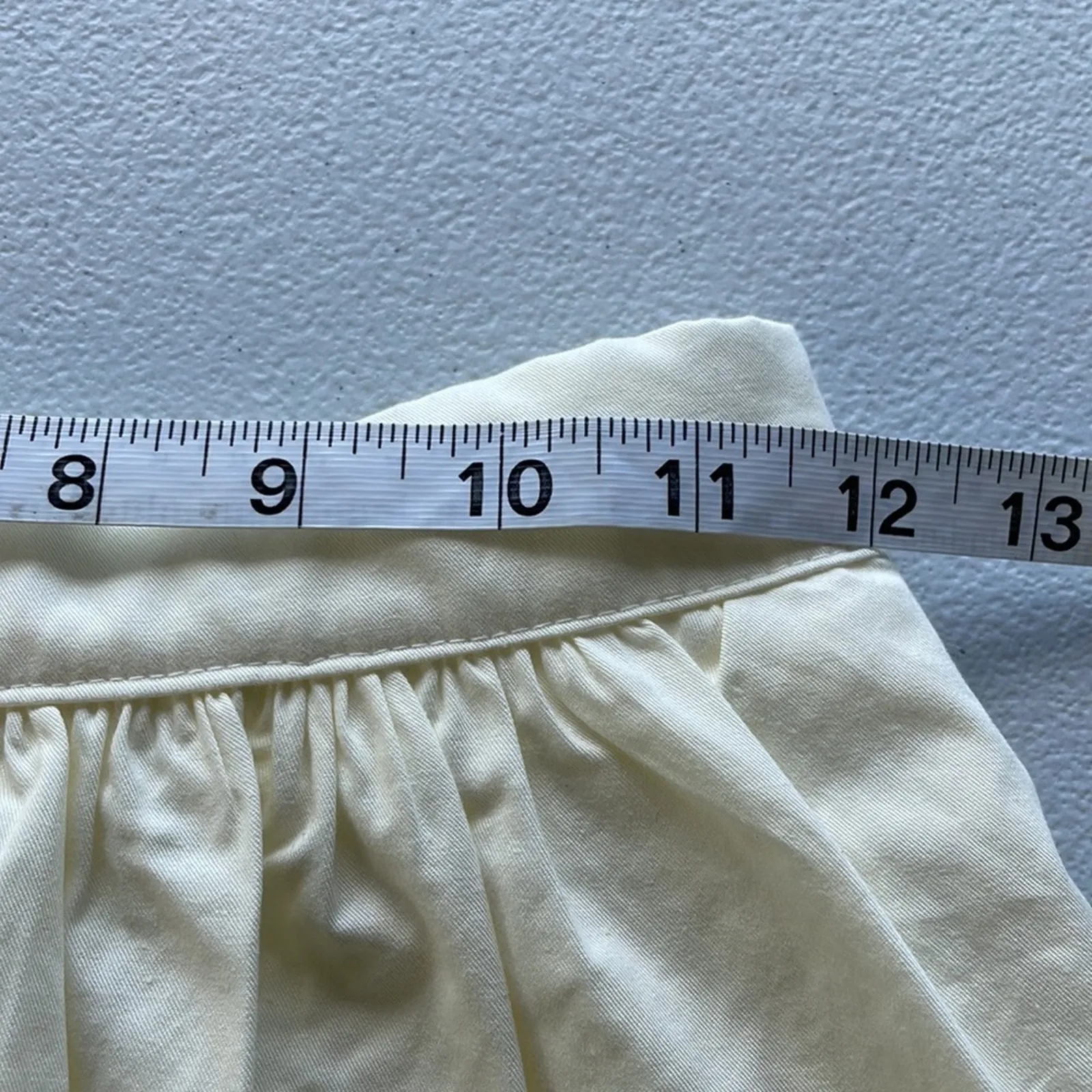 Renouveau Boho Midi Skirt Elastic Waist Side Pockets Sie XS/S Cream Beachy - Image 12