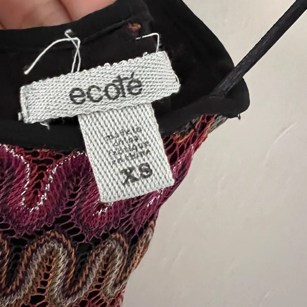 Urban Outfitters UO Ecote Stitch Lace-Up Metallic Boho Maxi Dress Size XS - Image 11