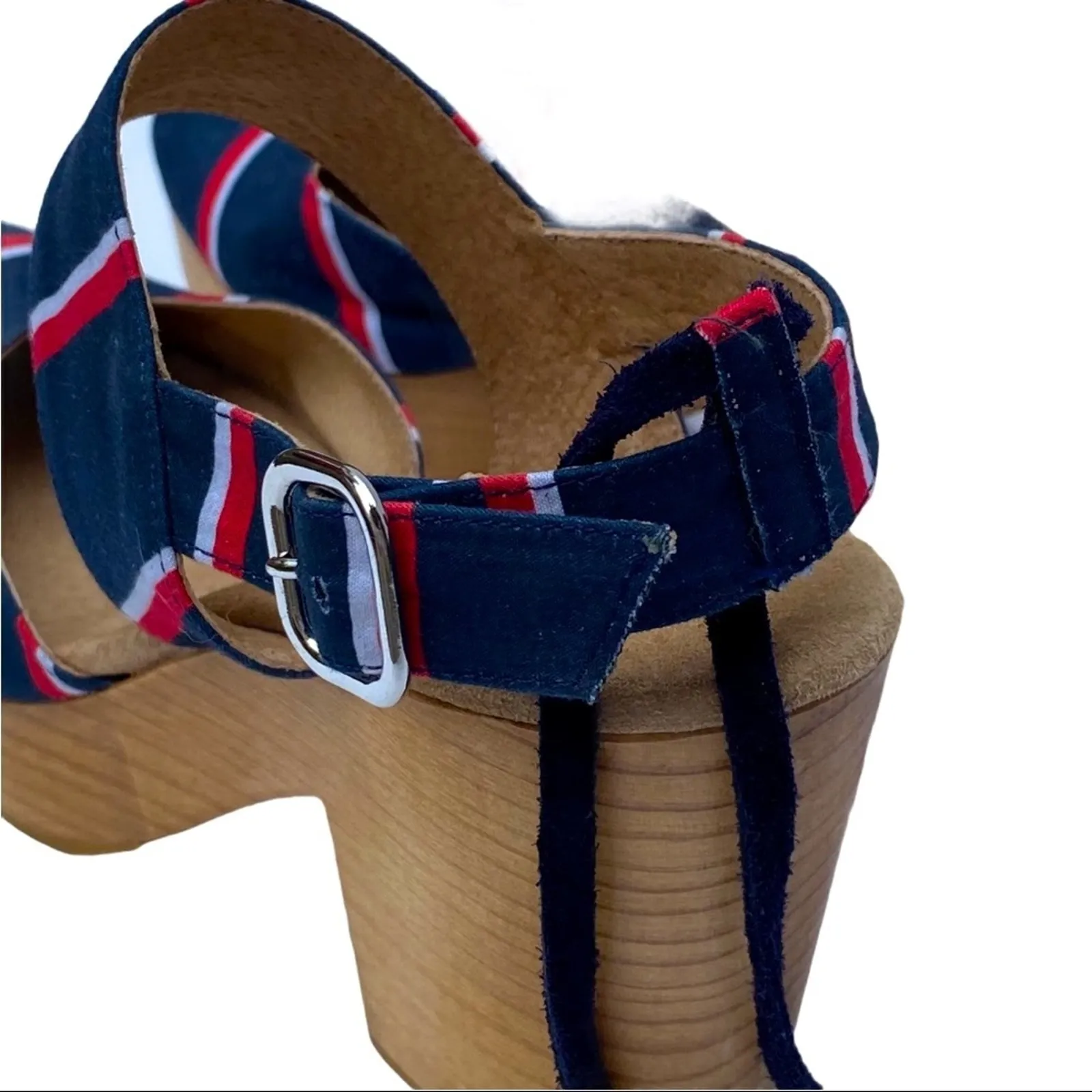 Free People Sandals Clogs 9 Retro Heels Lace up Ankle Boho 70s Festival Monaco - Image 14